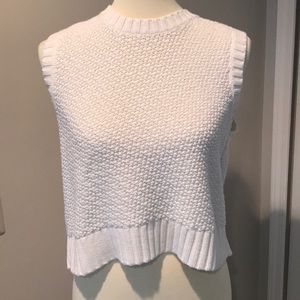 Banana Republic Split Back Crop Sleeveless Sweater